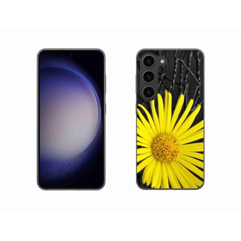 Gélový kryt mmCase na mobil Samsung Galaxy S23 5G - žltá kvetina