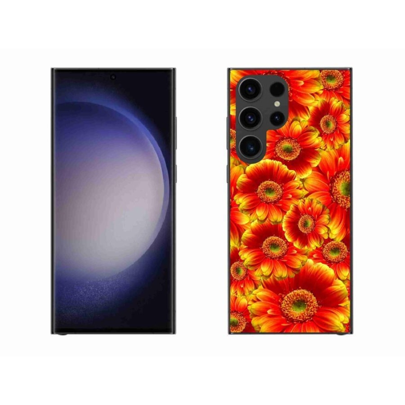 Gélový kryt mmCase na mobil Samsung Galaxy S23 Ultra 5G - gerbera 1