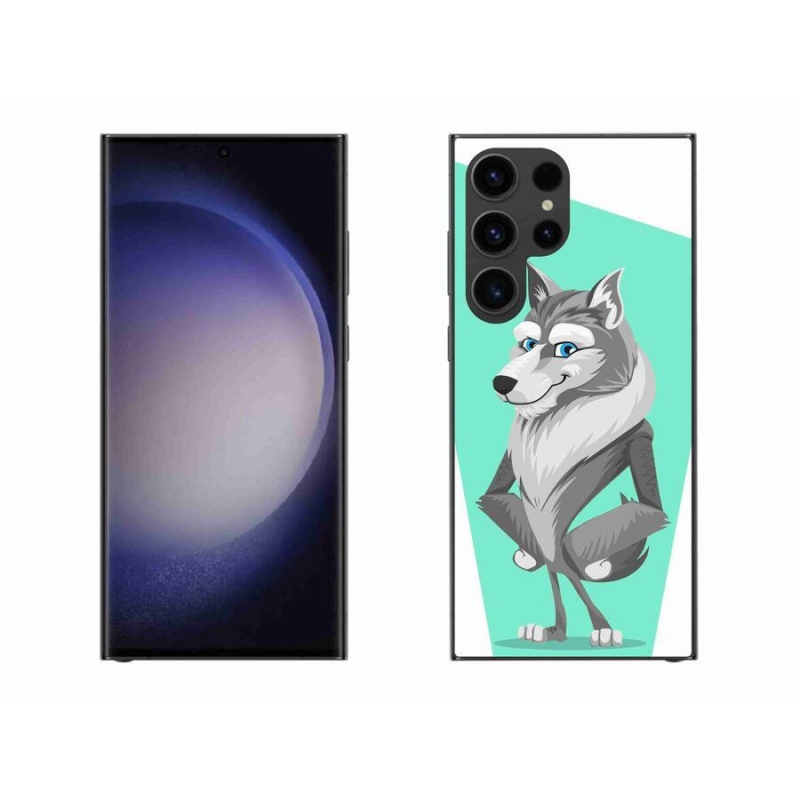 Gélový kryt mmCase na mobil Samsung Galaxy S23 Ultra 5G - kreslený vlk