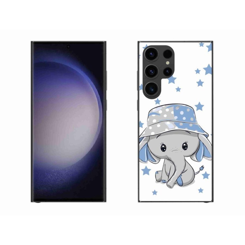 Gélový kryt mmCase na mobil Samsung Galaxy S23 Ultra 5G - modrý slon
