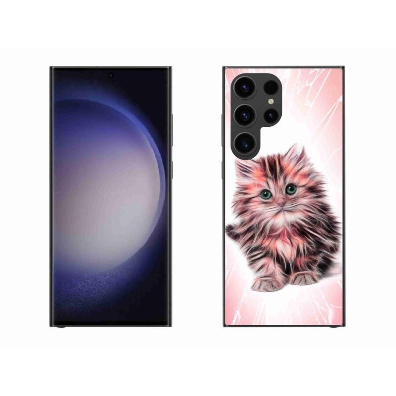 Gélový kryt mmCase na mobil Samsung Galaxy S23 Ultra 5G - roztomilé mačiatko