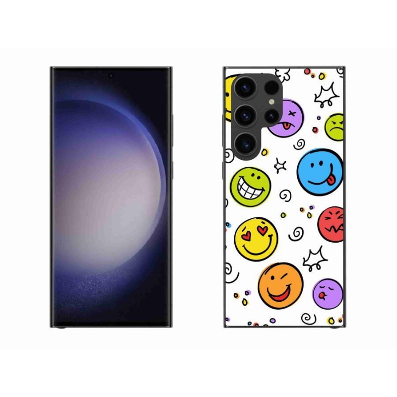 Gélový kryt mmCase na mobil Samsung Galaxy S23 Ultra 5G - smajlíci