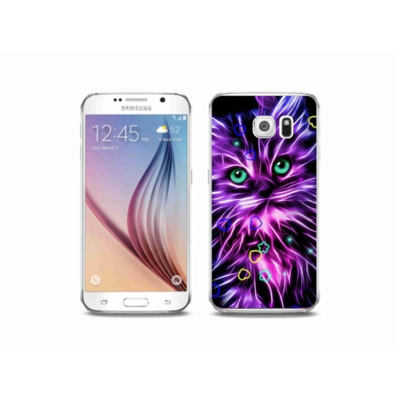 Gélový kryt mmCase na mobil Samsung Galaxy S6 - abstraktná mačka