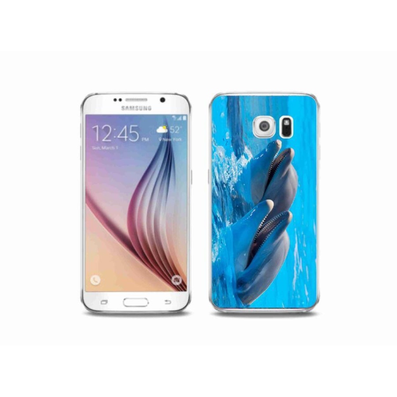 Gélový kryt mmCase na mobil Samsung Galaxy S6 - delfíny