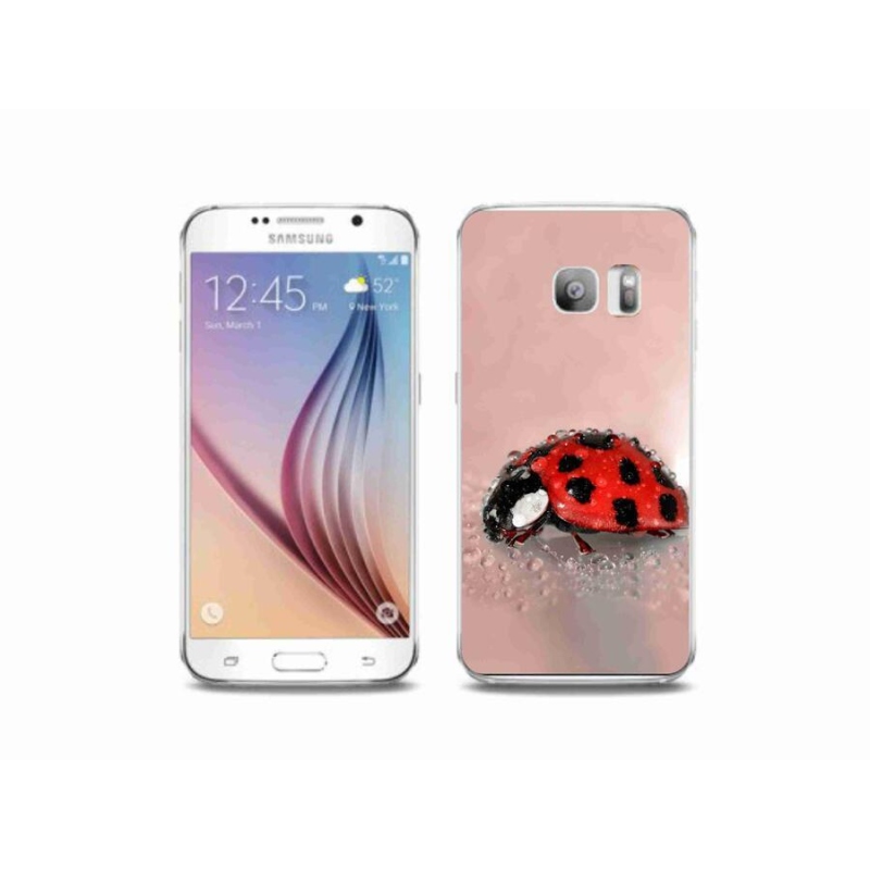 Gélový kryt mmCase na mobil Samsung Galaxy S6 Edge - lienka