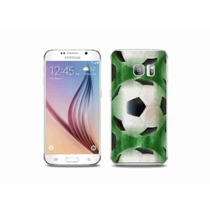 Gélový kryt mmCase na mobil Samsung Galaxy S6 Edge - futbalová lopta