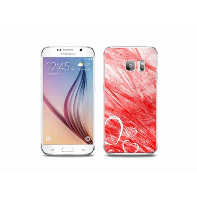 Gélový kryt mmCase na mobil Samsung Galaxy S6 Edge - heart