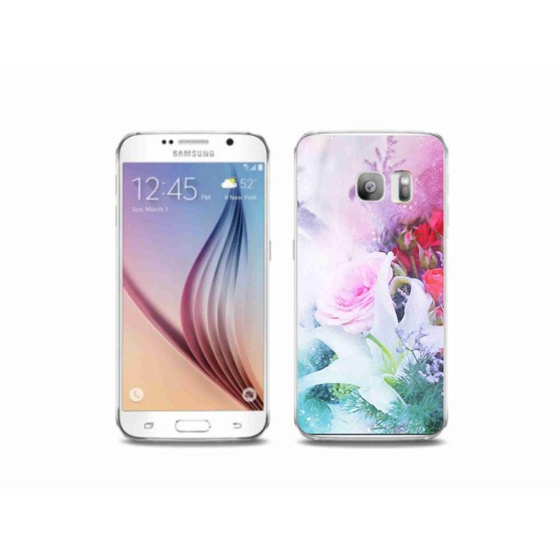 Gélový kryt mmCase na mobil Samsung Galaxy S6 Edge - kvety 4