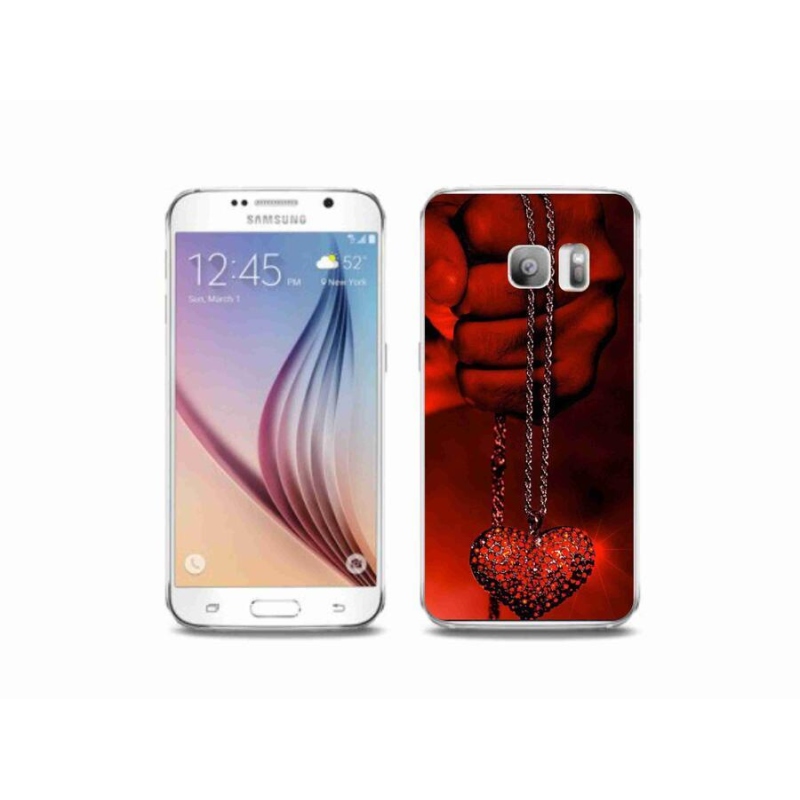 Gélový kryt mmCase na mobil Samsung Galaxy S6 Edge - náhrdelník