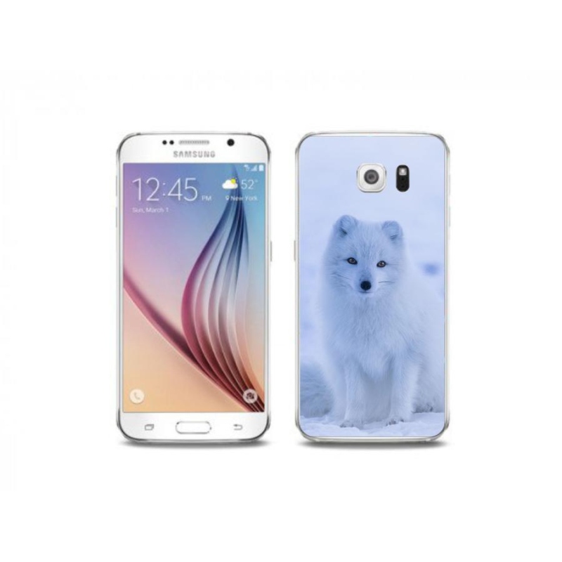 Gélový kryt mmCase na mobil Samsung Galaxy S6 Edge - polárna líška