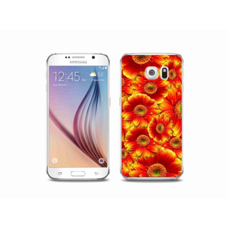 Gélový kryt mmCase na mobil Samsung Galaxy S6 - gerbera 1