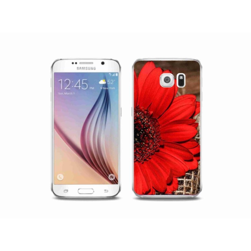 Gélový kryt mmCase na mobil Samsung Galaxy S6 - gerbera