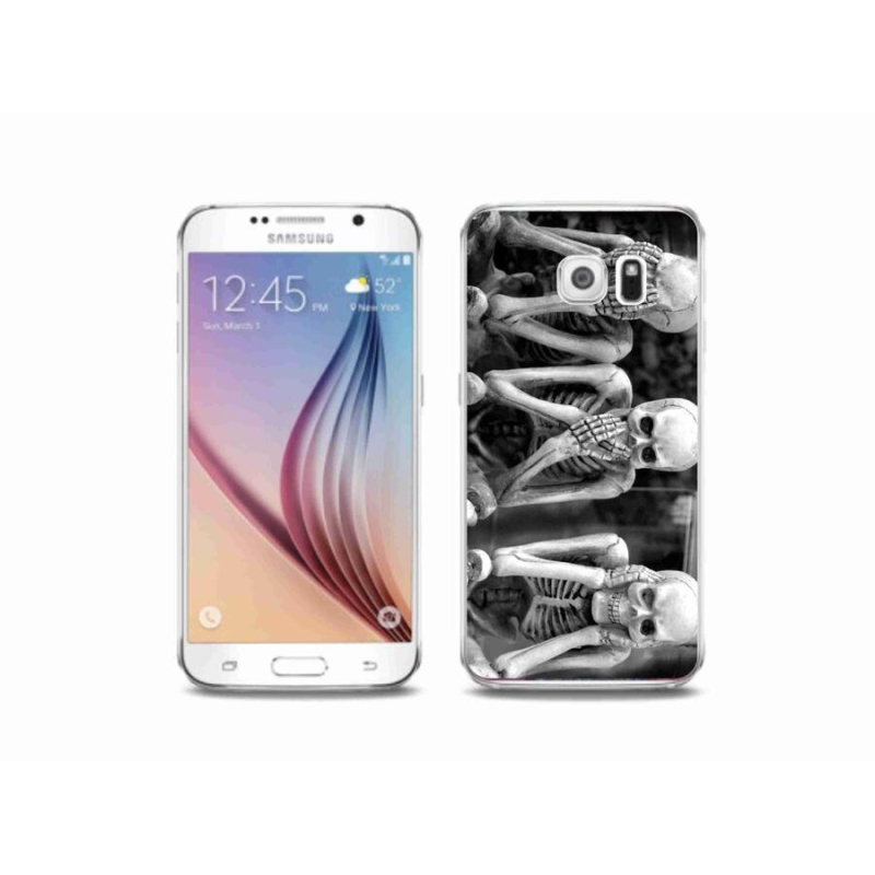 Gélový kryt mmCase na mobil Samsung Galaxy S6 - kostlivci