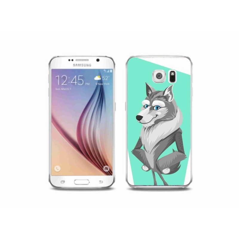 Gélový kryt mmCase na mobil Samsung Galaxy S6 - kreslený vlk