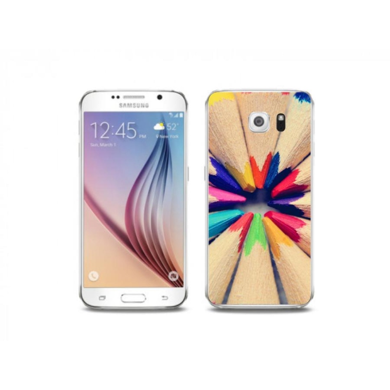 Gélový kryt mmCase na mobil Samsung Galaxy S6 - pastelky