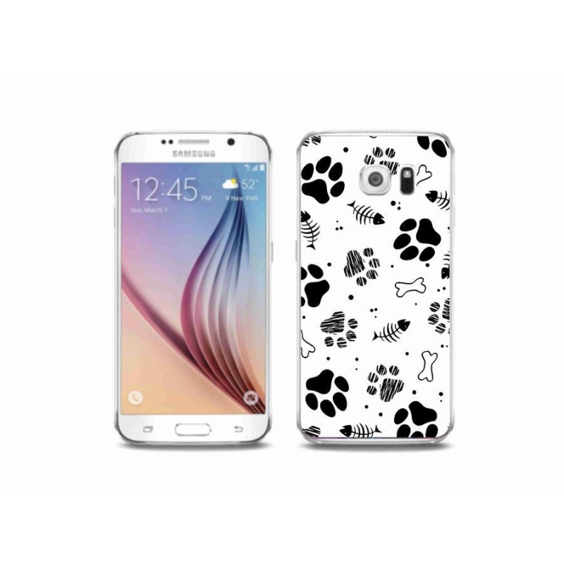 Gélový kryt mmCase na mobil Samsung Galaxy S6 - psie labky 1