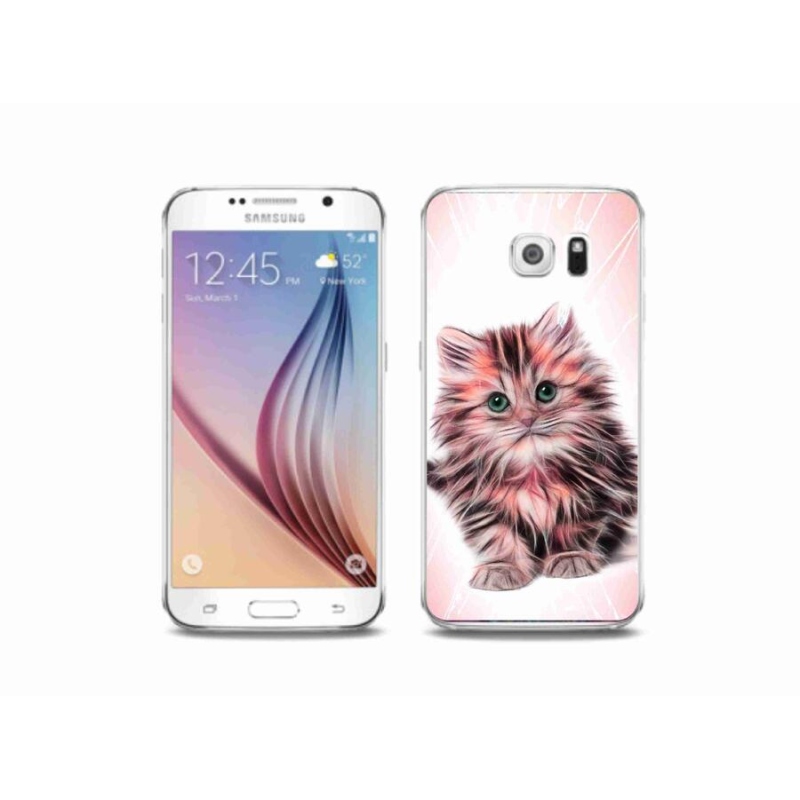 Gélový kryt mmCase na mobil Samsung Galaxy S6 - roztomilé mačiatko