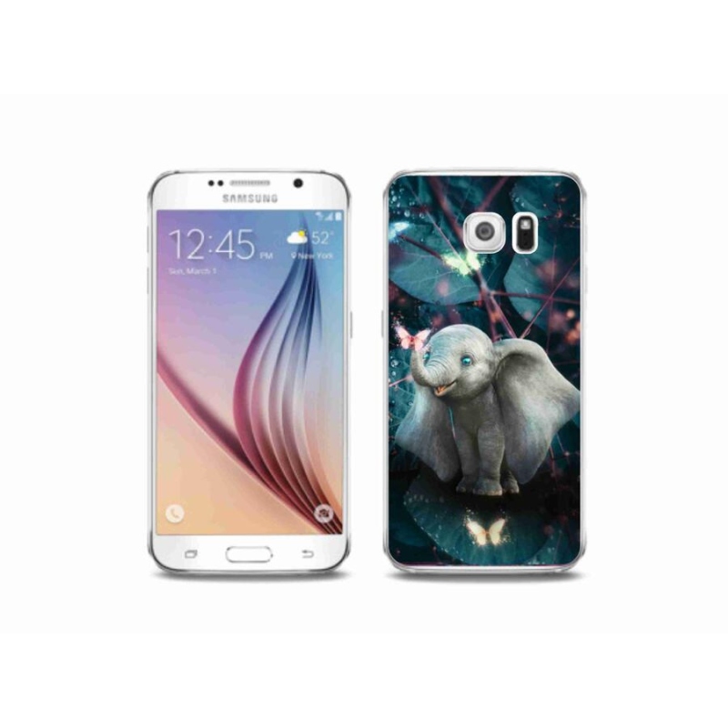 Gélový kryt mmCase na mobil Samsung Galaxy S6 - roztomilý slon