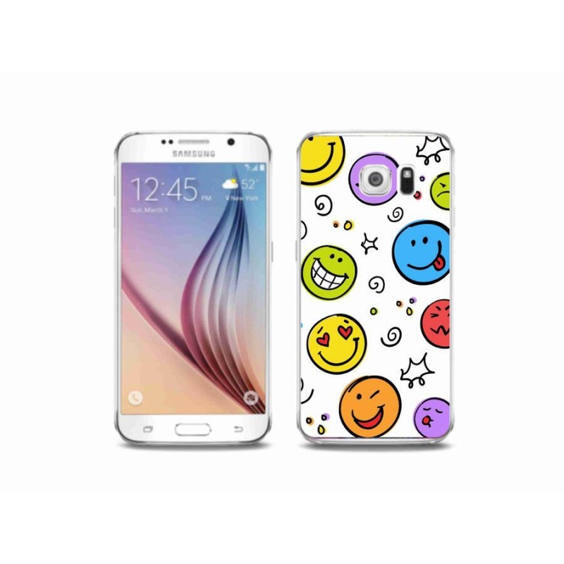 Gélový kryt mmCase na mobil Samsung Galaxy S6 - smajlíci