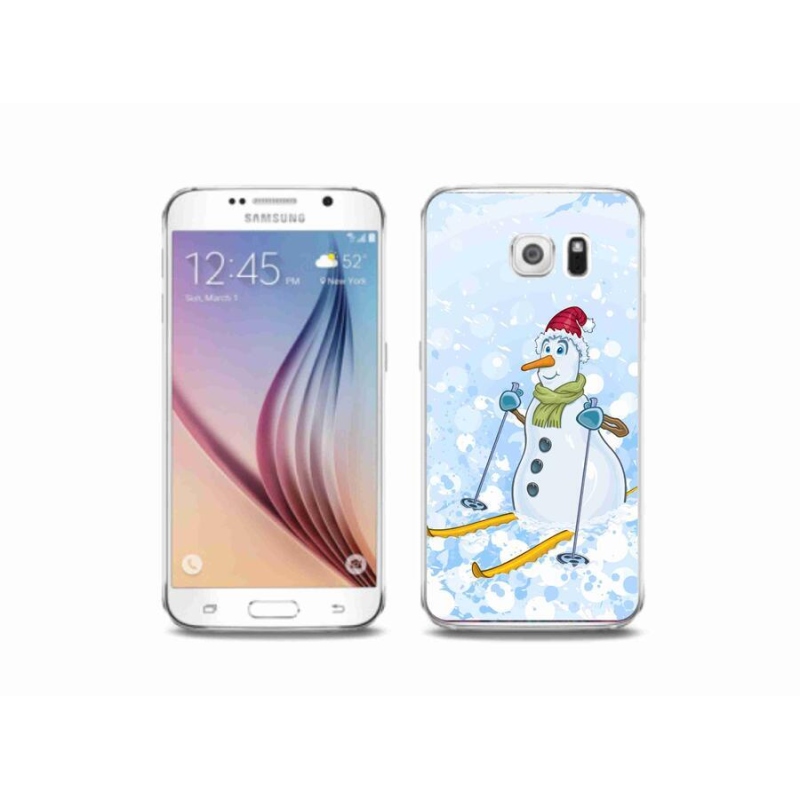 Gélový kryt mmCase na mobil Samsung Galaxy S6 - snehuliak