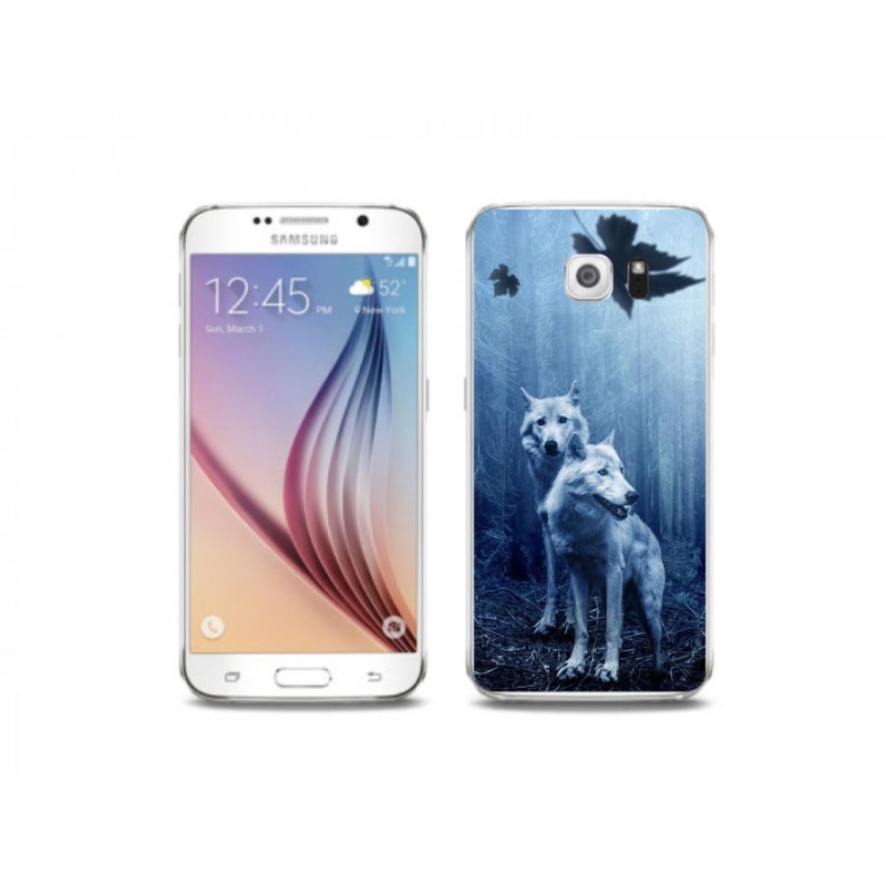 Gélový kryt mmCase na mobil Samsung Galaxy S6 - vlci v lese