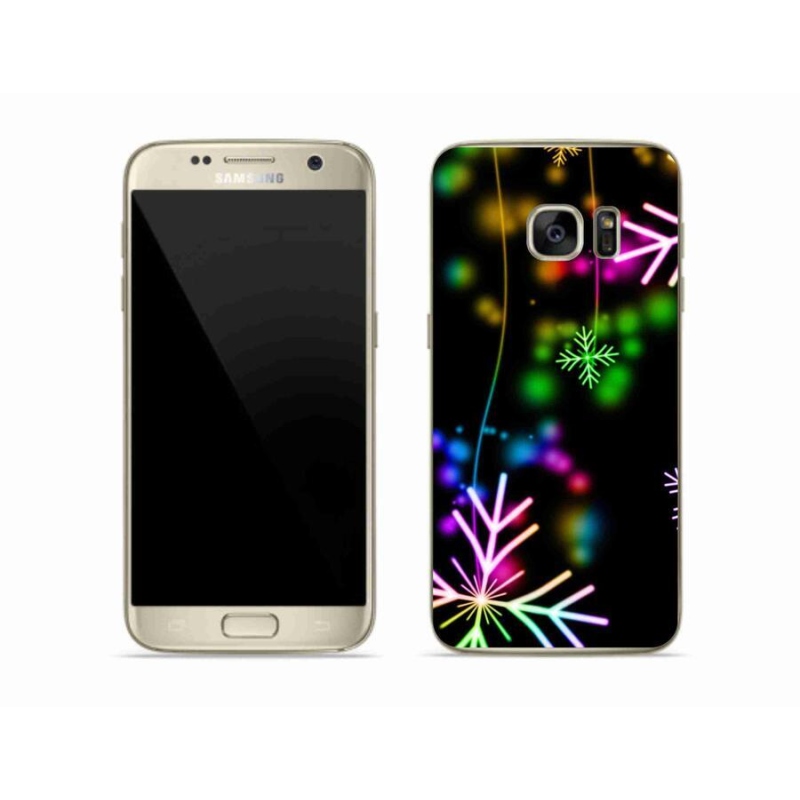 Gélový kryt mmCase na mobil Samsung Galaxy S7 Edge - farebné vločky