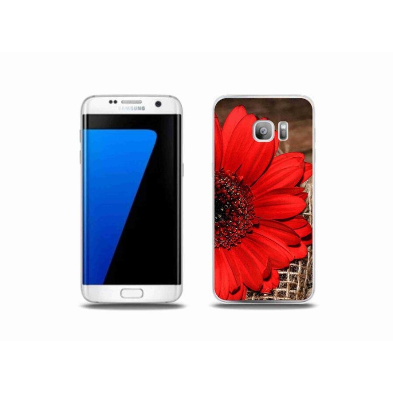 Gélový kryt mmCase na mobil Samsung Galaxy S7 Edge - gerbera