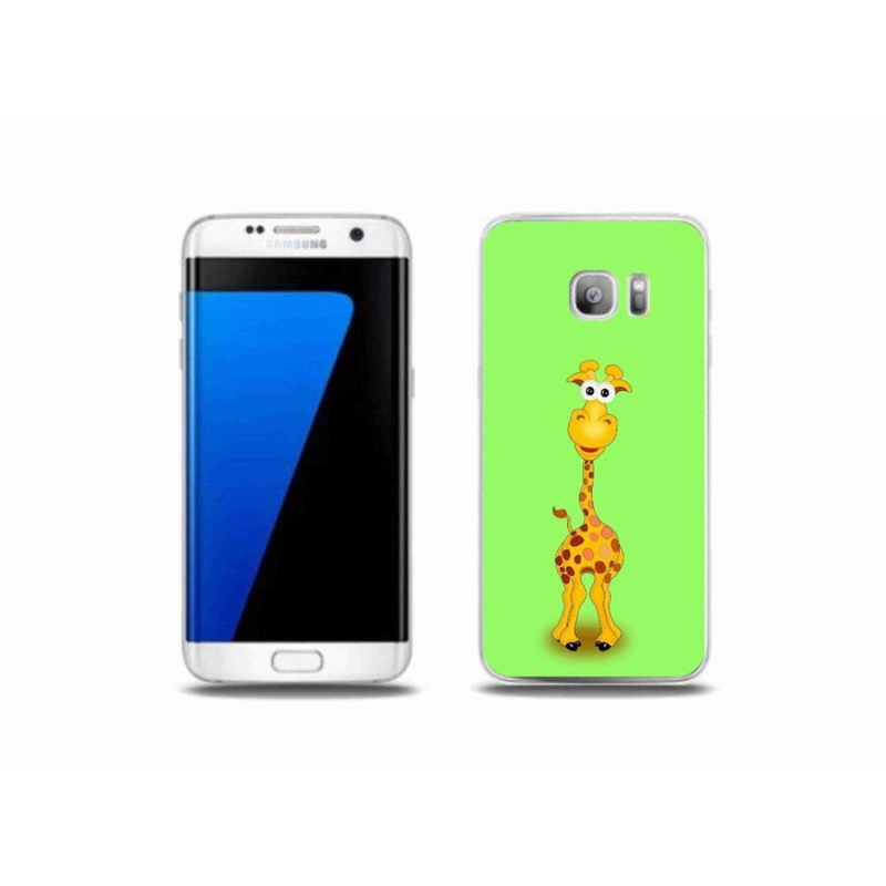 Gélový kryt mmCase na mobil Samsung Galaxy S7 Edge - kreslená žirafa