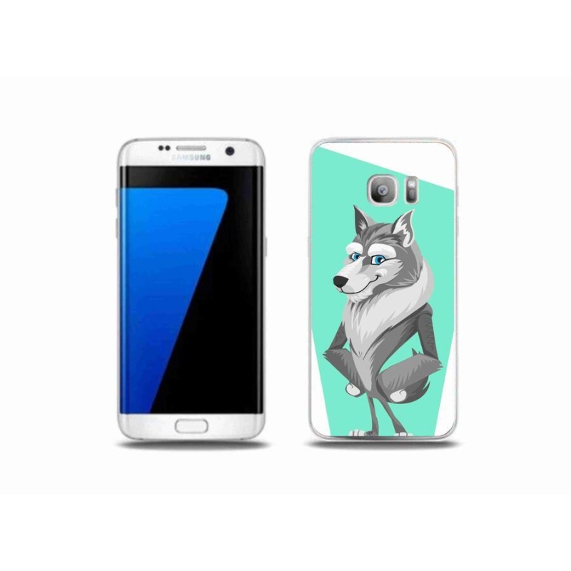 Gélový kryt mmCase na mobil Samsung Galaxy S7 Edge - kreslený vlk