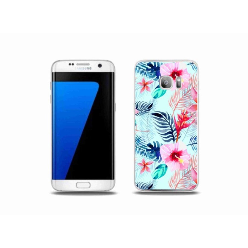 Gélový kryt mmCase na mobil Samsung Galaxy S7 Edge - kvety