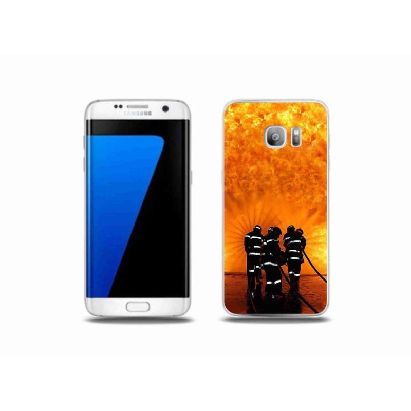 Gélový kryt mmCase na mobil Samsung Galaxy S7 Edge - požiar
