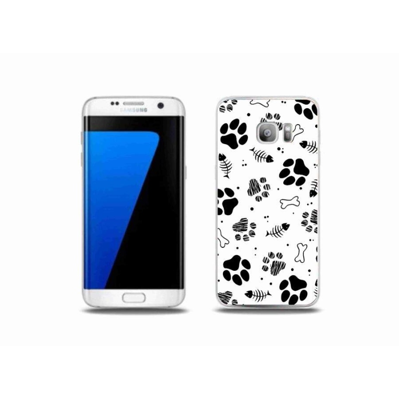 Gélový kryt mmCase na mobil Samsung Galaxy S7 Edge - psie labky 1