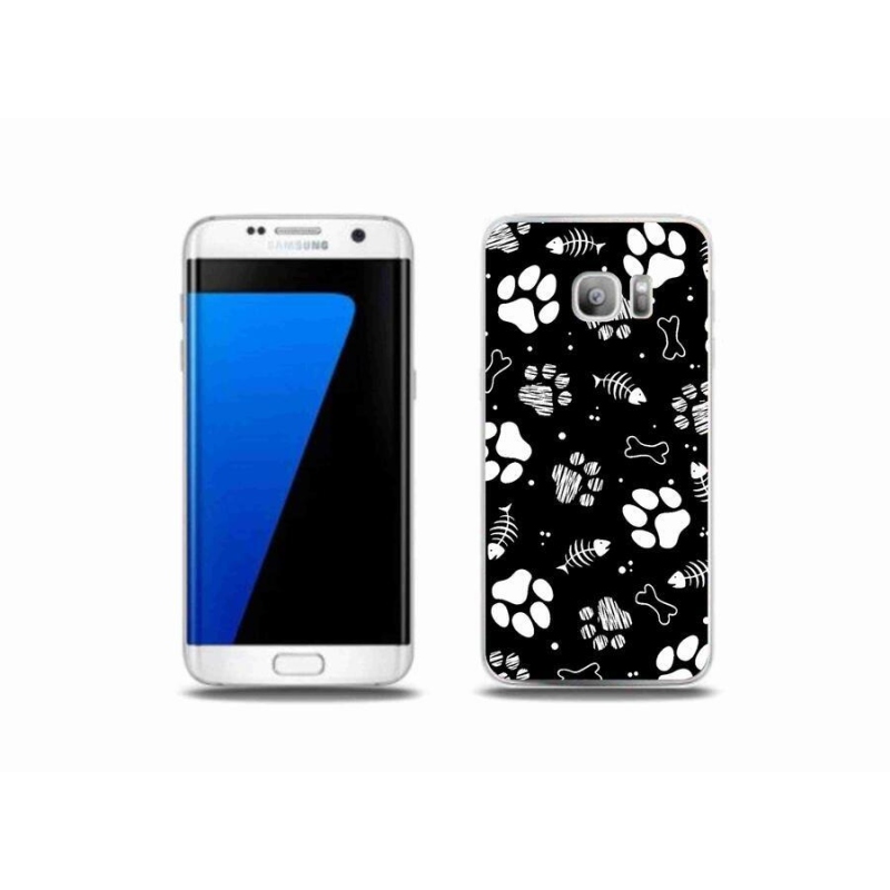 Gélový kryt mmCase na mobil Samsung Galaxy S7 Edge - psie labky