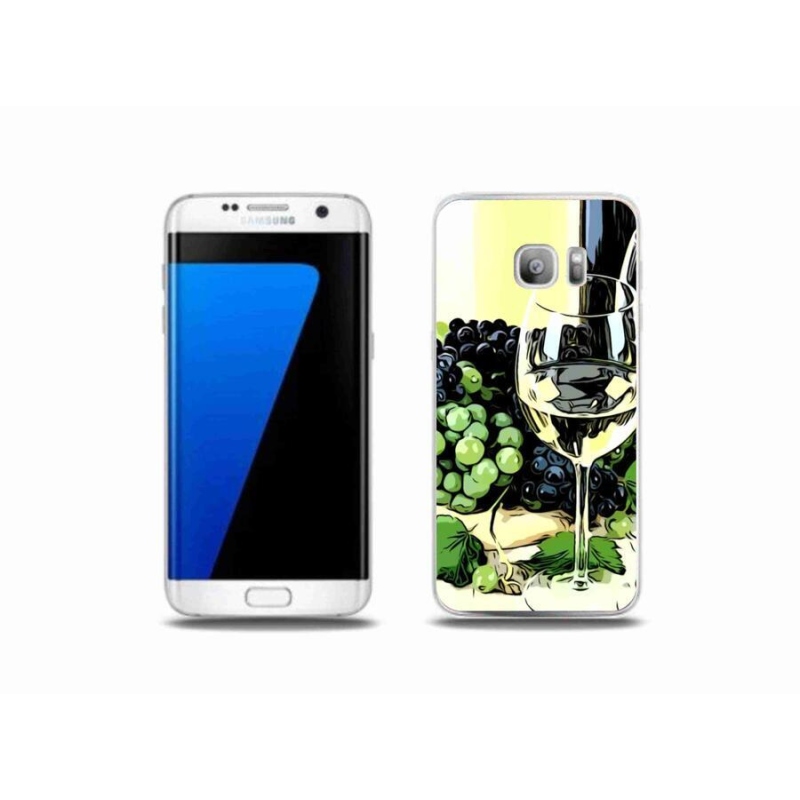 Gélový kryt mmCase na mobil Samsung Galaxy S7 Edge - pohár vína