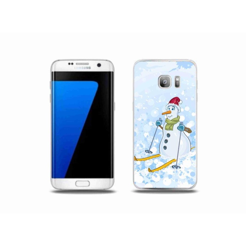 Gélový kryt mmCase na mobil Samsung Galaxy S7 Edge - snehuliak