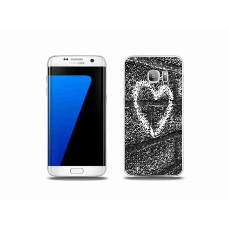 Gélový kryt mmCase na mobil Samsung Galaxy S7 Edge - srdce na stene