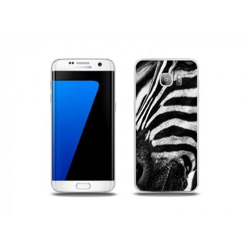 Gélový kryt mmCase na mobil Samsung Galaxy S7 Edge - zebra