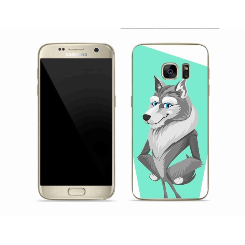 Gélový kryt mmCase na mobil Samsung Galaxy S7 - kreslený vlk