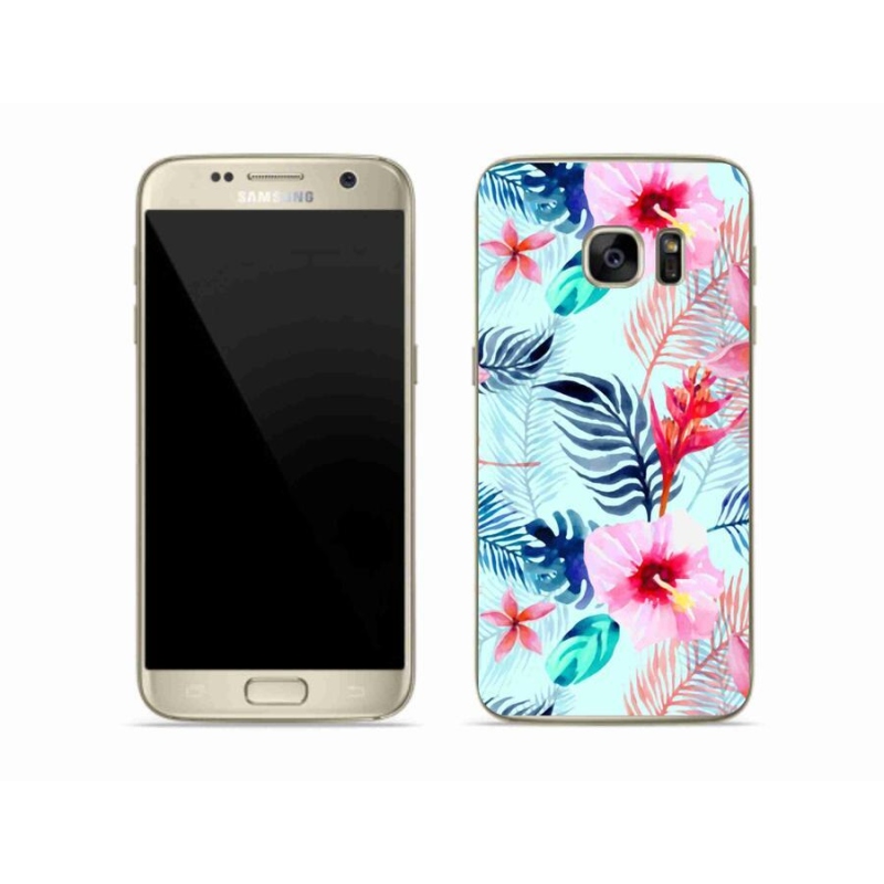 Gélový kryt mmCase na mobil Samsung Galaxy S7 - kvety