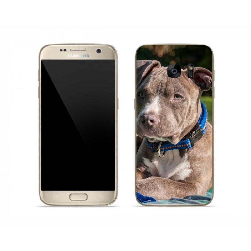 Gélový kryt mmCase na mobil Samsung Galaxy S7 - pitbull