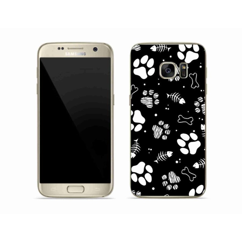 Gélový kryt mmCase na mobil Samsung Galaxy S7 - psie labky