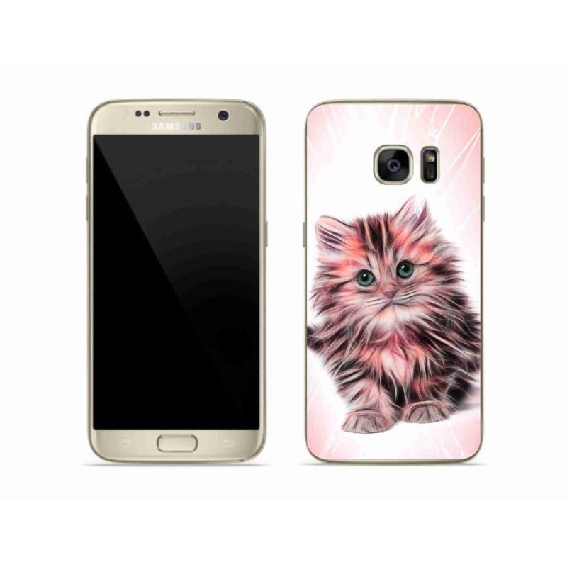 Gélový kryt mmCase na mobil Samsung Galaxy S7 - roztomilé mačiatko