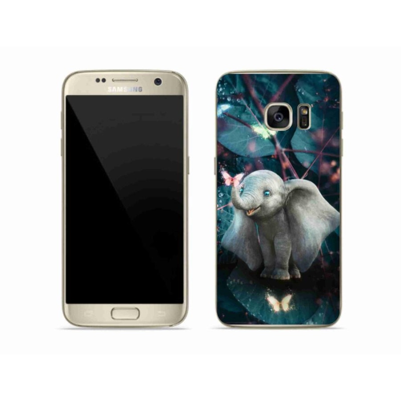 Gélový kryt mmCase na mobil Samsung Galaxy S7 - roztomilý slon