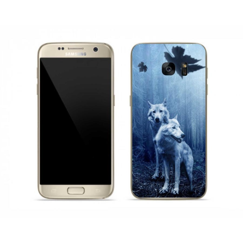 Gélový kryt mmCase na mobil Samsung Galaxy S7 - vlci v lese