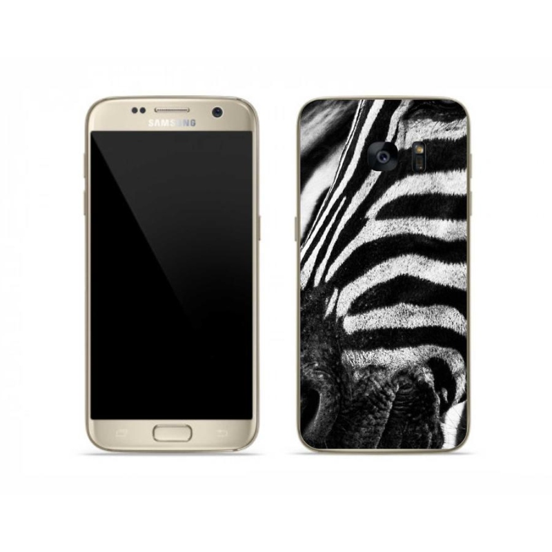 Gélový kryt mmCase na mobil Samsung Galaxy S7 - zebra