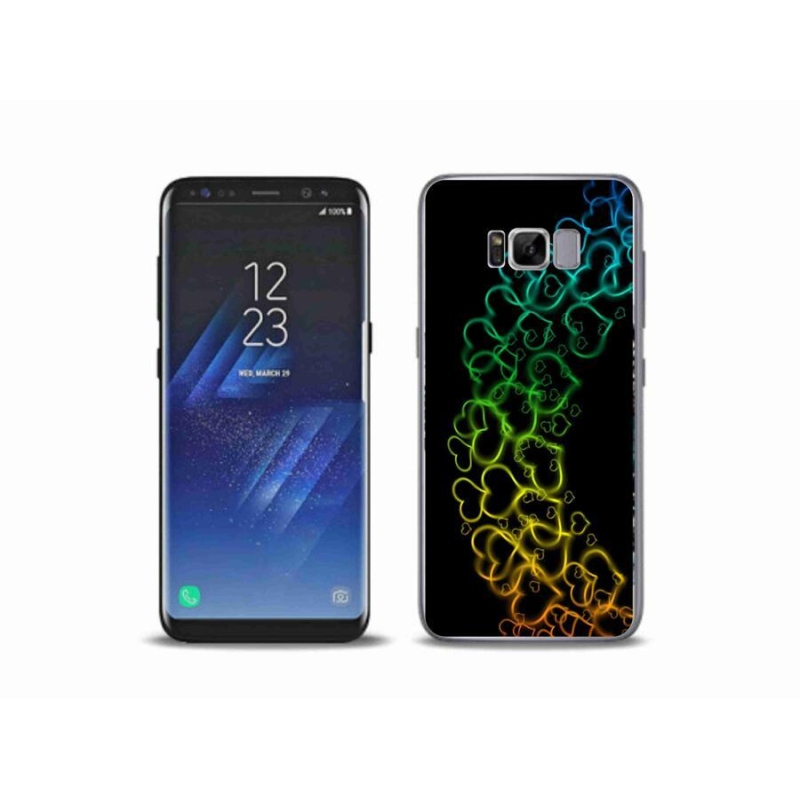 Gélový kryt mmCase na mobil Samsung Galaxy S8 Plus - farebná srdiečka