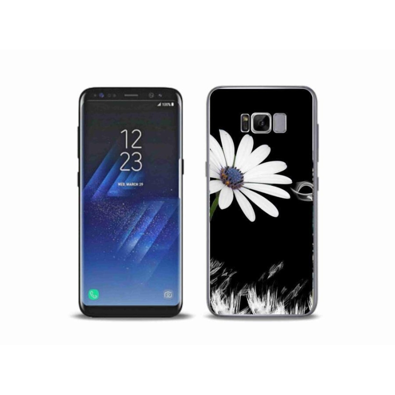 Gélový kryt mmCase na mobil Samsung Galaxy S8 Plus - biela kvetina