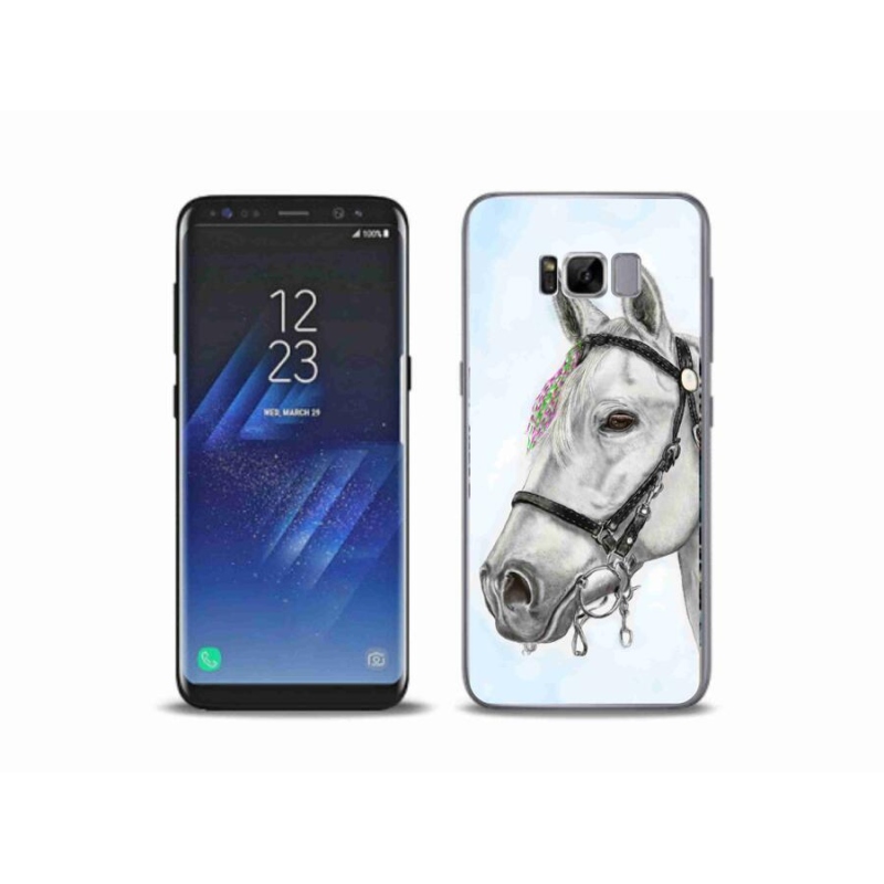 Gélový kryt mmCase na mobil Samsung Galaxy S8 Plus - biely kôň 1