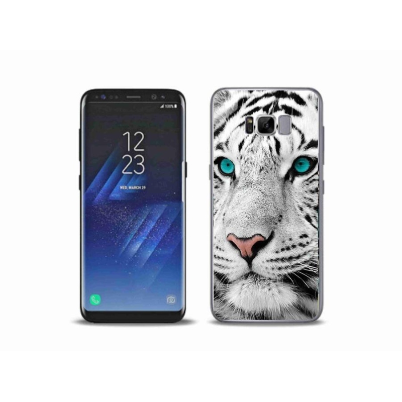 Gélový kryt mmCase na mobil Samsung Galaxy S8 Plus - biely tiger