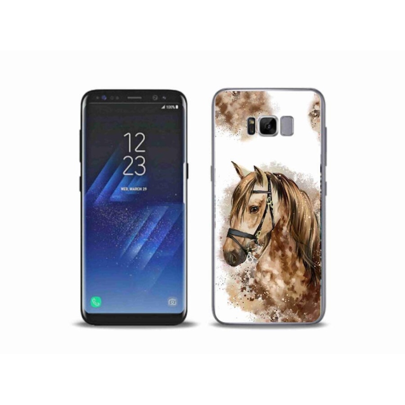 Gélový kryt mmCase na mobil Samsung Galaxy S8 Plus - hnedý kreslený kôň